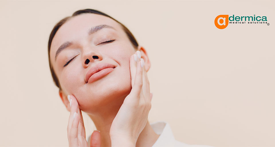 Tratamiento facial con máquina de radiofrecuencia